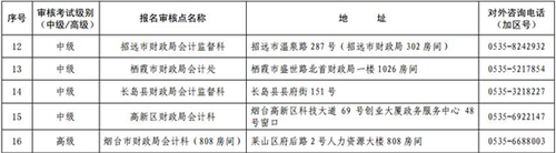 山東煙臺高級會計師現(xiàn)場審核地點(diǎn)
