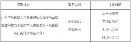 廣州從化區(qū)2016年中級會計職稱證書領(lǐng)取通知