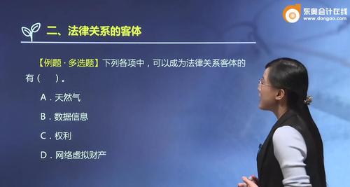 初級會計法律關系的客體 初級會計法律關系的客體