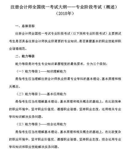 注會考試大綱