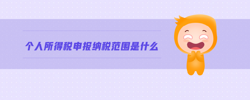 個人所得稅申報納稅范圍是什么