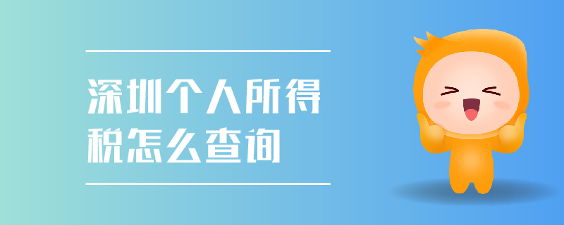 深圳個(gè)人所得稅怎么查詢