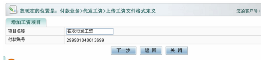 輸入“項(xiàng)目名稱”，點(diǎn)擊“下一步”