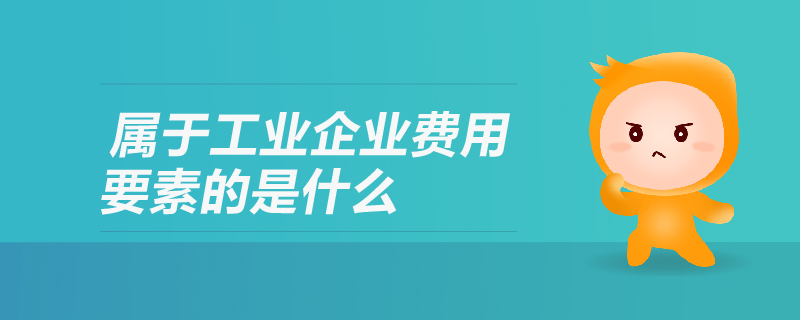 屬于工業(yè)企業(yè)費(fèi)用要素的是什么