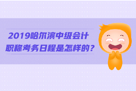 2019哈爾濱中級會計職稱考務日程是怎樣的？