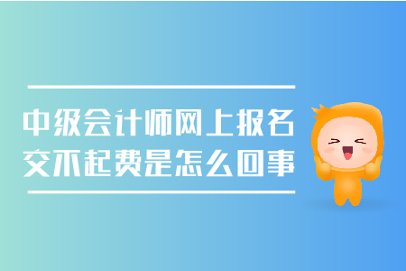 中級會(huì)計(jì)師網(wǎng)上報(bào)名交不上費(fèi)是怎么回事？
