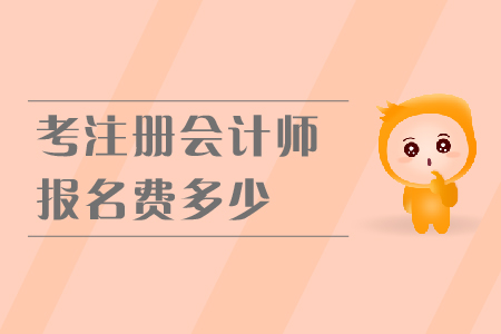 2019年考注冊會計師報名費多少？