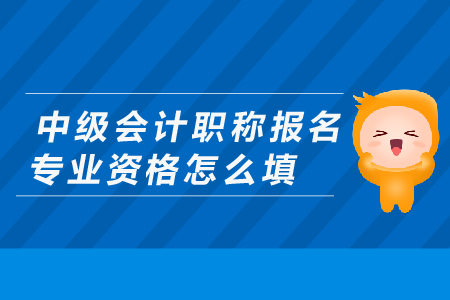 2019年中級(jí)會(huì)計(jì)職稱(chēng)報(bào)名，專(zhuān)業(yè)資格怎么填