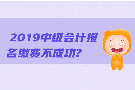 2019年中級(jí)會(huì)計(jì)報(bào)名繳費(fèi)不成功怎么辦？