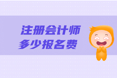 2019年注冊會計師需要多少報名費？
