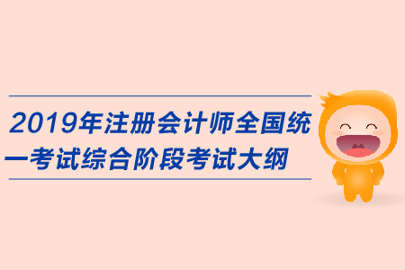 2019年注冊會(huì)計(jì)師全國統(tǒng)一考試綜合階段考試大綱