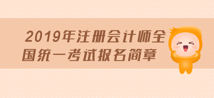 2019年注冊(cè)會(huì)計(jì)師全國統(tǒng)一考試報(bào)名簡章