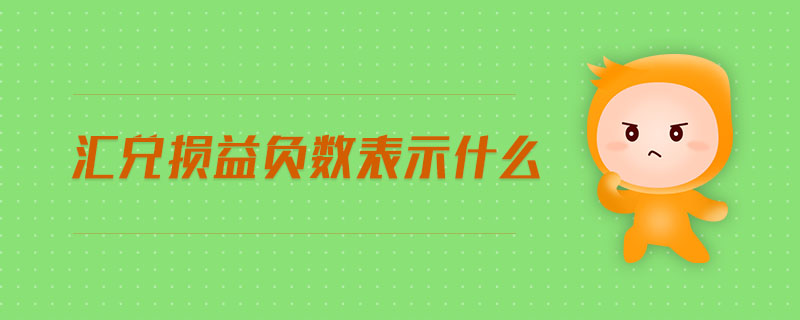 匯兌損益負數(shù)表示什么