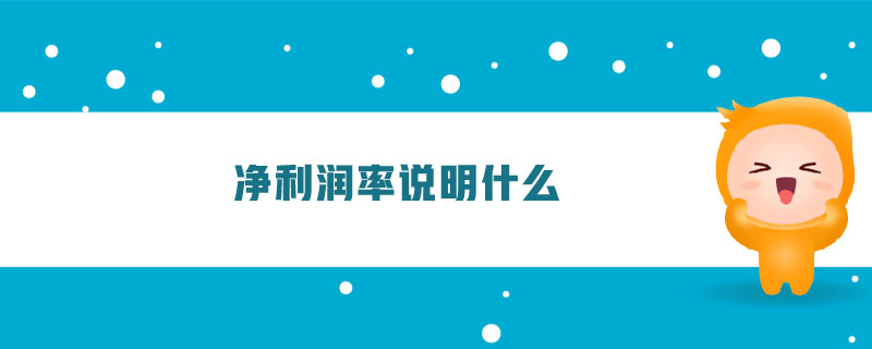 凈利潤(rùn)率說明什么