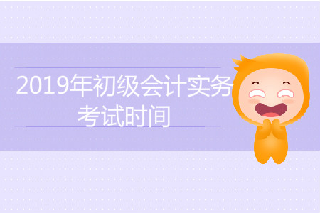 2019年初級會計實務考試時間是怎么安排的？