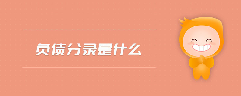 負(fù)債分錄是什么