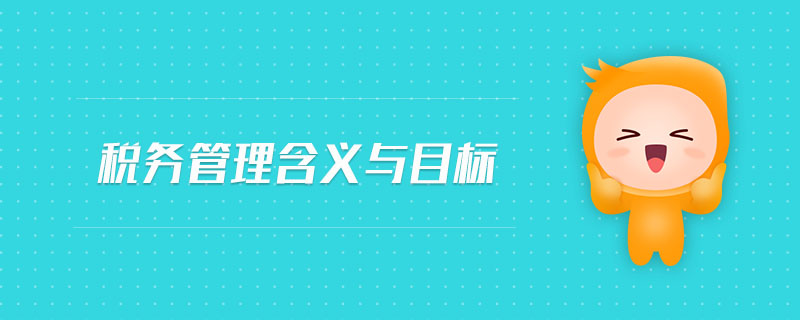 稅務(wù)管理含義與目標(biāo)