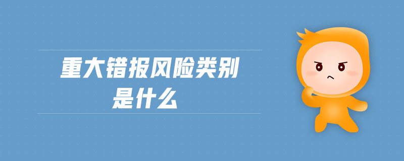 重大錯(cuò)報(bào)風(fēng)險(xiǎn)類別是什么