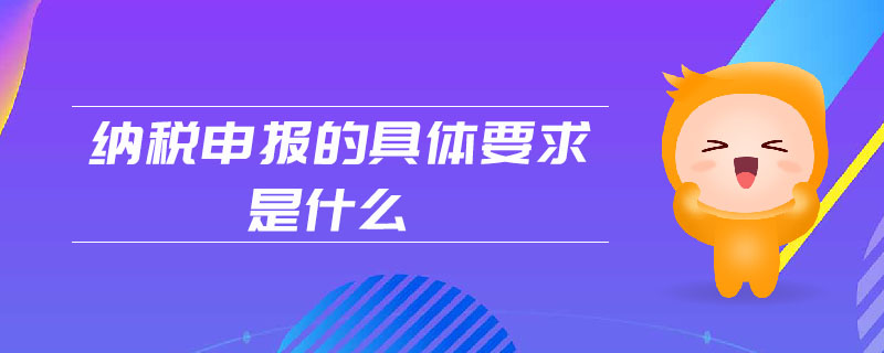 納稅申報的具體要求是什么