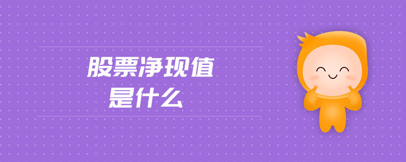 股票凈現(xiàn)值是什么