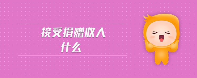 接受捐贈收入是什么