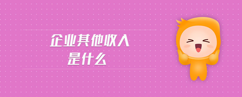 企業(yè)其他收入是什么