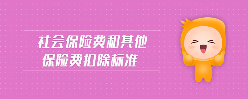 社會(huì)保險(xiǎn)費(fèi)和其他保險(xiǎn)費(fèi)扣除標(biāo)準(zhǔn)