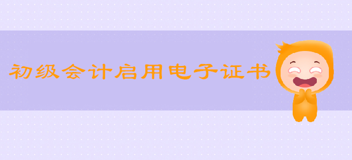 2019年初級會計啟用電子證書？這些省份已實行！