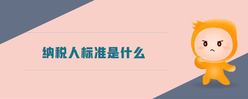 納稅人標(biāo)準(zhǔn)是什么