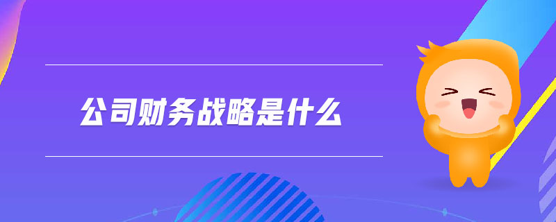 公司財務(wù)戰(zhàn)略是什么