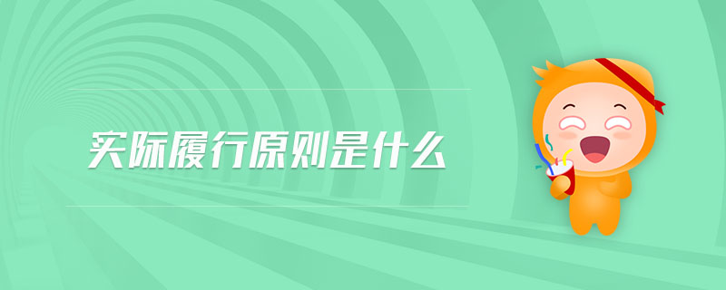 實際履行原則是什么