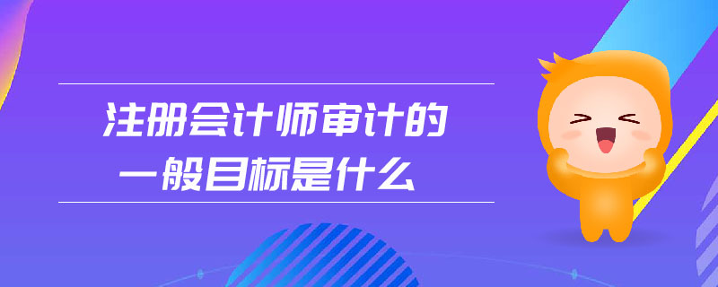 注冊(cè)會(huì)計(jì)師審計(jì)的一般目標(biāo)是什么