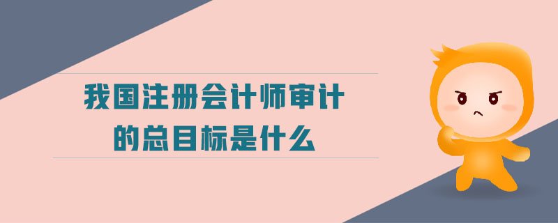 我國(guó)注冊(cè)會(huì)計(jì)師審計(jì)的總目標(biāo)是什么