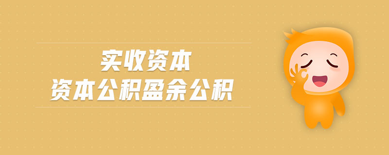 實(shí)收資本資本公積盈余公積