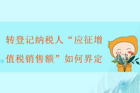 轉登記納稅人“應征增值稅銷售額”如何界定？