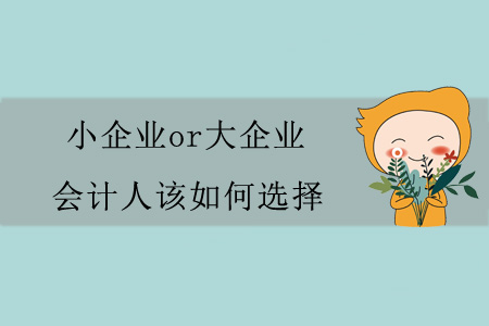小企業(yè)or大企業(yè)，會(huì)計(jì)人該如何選擇？