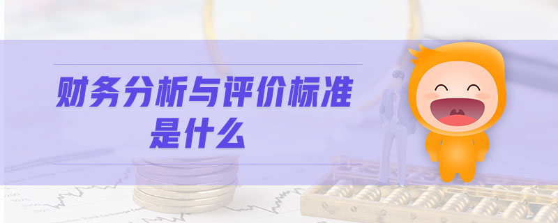 財務(wù)分析與評價標(biāo)準是什么