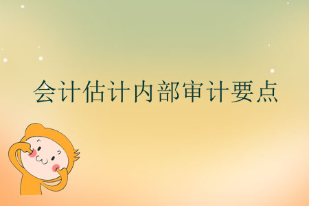 會(huì)計(jì)估計(jì)內(nèi)部審計(jì)要點(diǎn)