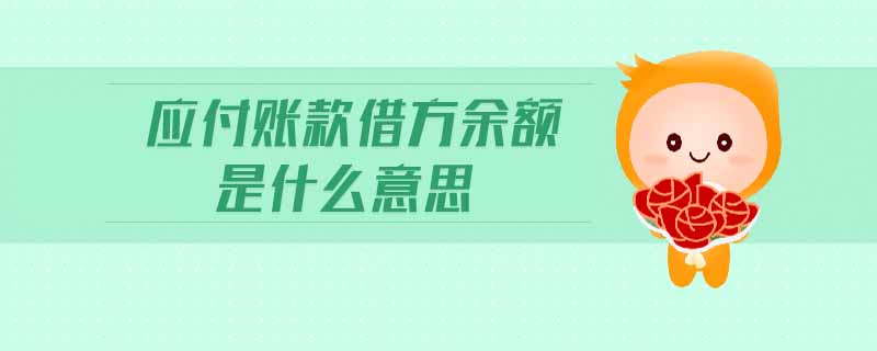 應(yīng)付賬款借方余額是什么意思