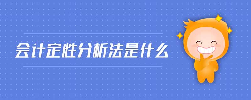 會計定性分析法是什么