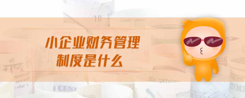 小企業(yè)財務(wù)管理制度是什么