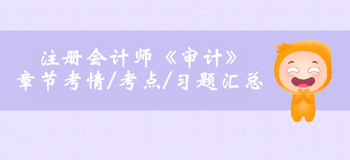 2019年注會(huì)審計(jì)第十章考情考點(diǎn)及習(xí)題匯總
