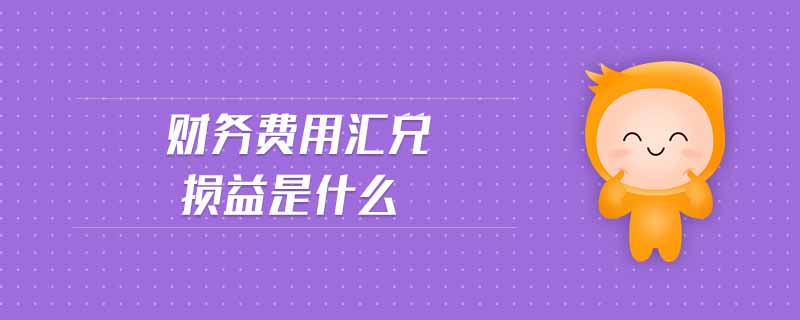 財務(wù)費用匯兌損益是什么