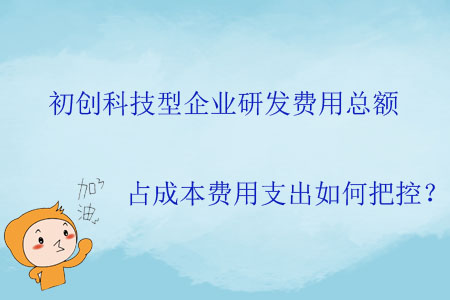 初創(chuàng)科技型企業(yè)研發(fā)費(fèi)用總額占成本費(fèi)用支出如何把控？