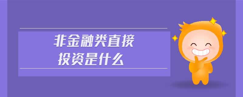 非金融類(lèi)直接投資是什么