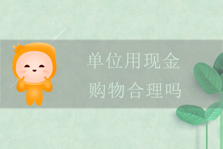 單位用現(xiàn)金購物合理嗎？