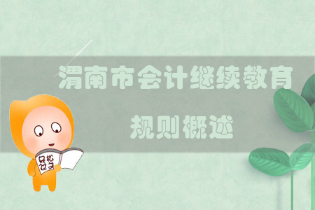 2019年陜西省渭南市會(huì)計(jì)繼續(xù)教育規(guī)則概述