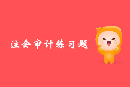 2019年注冊會計師《審計》科目第十九章章節(jié)習(xí)題