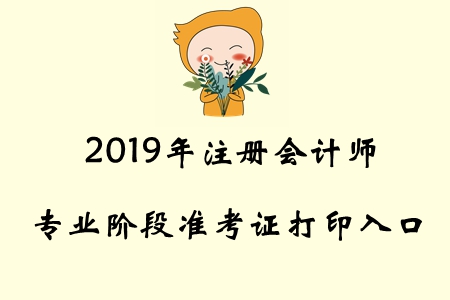 2019年上海注冊會計師專業(yè)階段準考證打印入口已開通