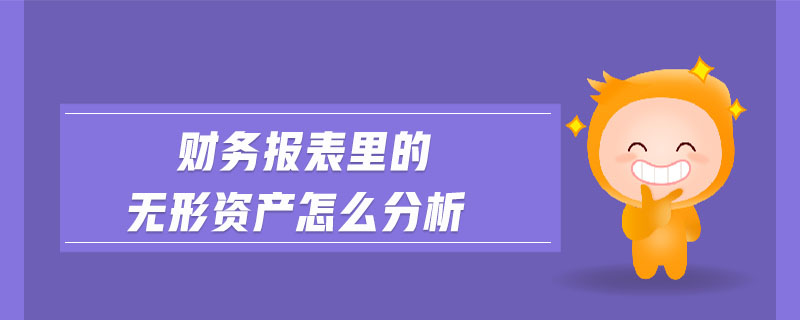 財(cái)務(wù)報(bào)表里的無(wú)形資產(chǎn)怎么分析